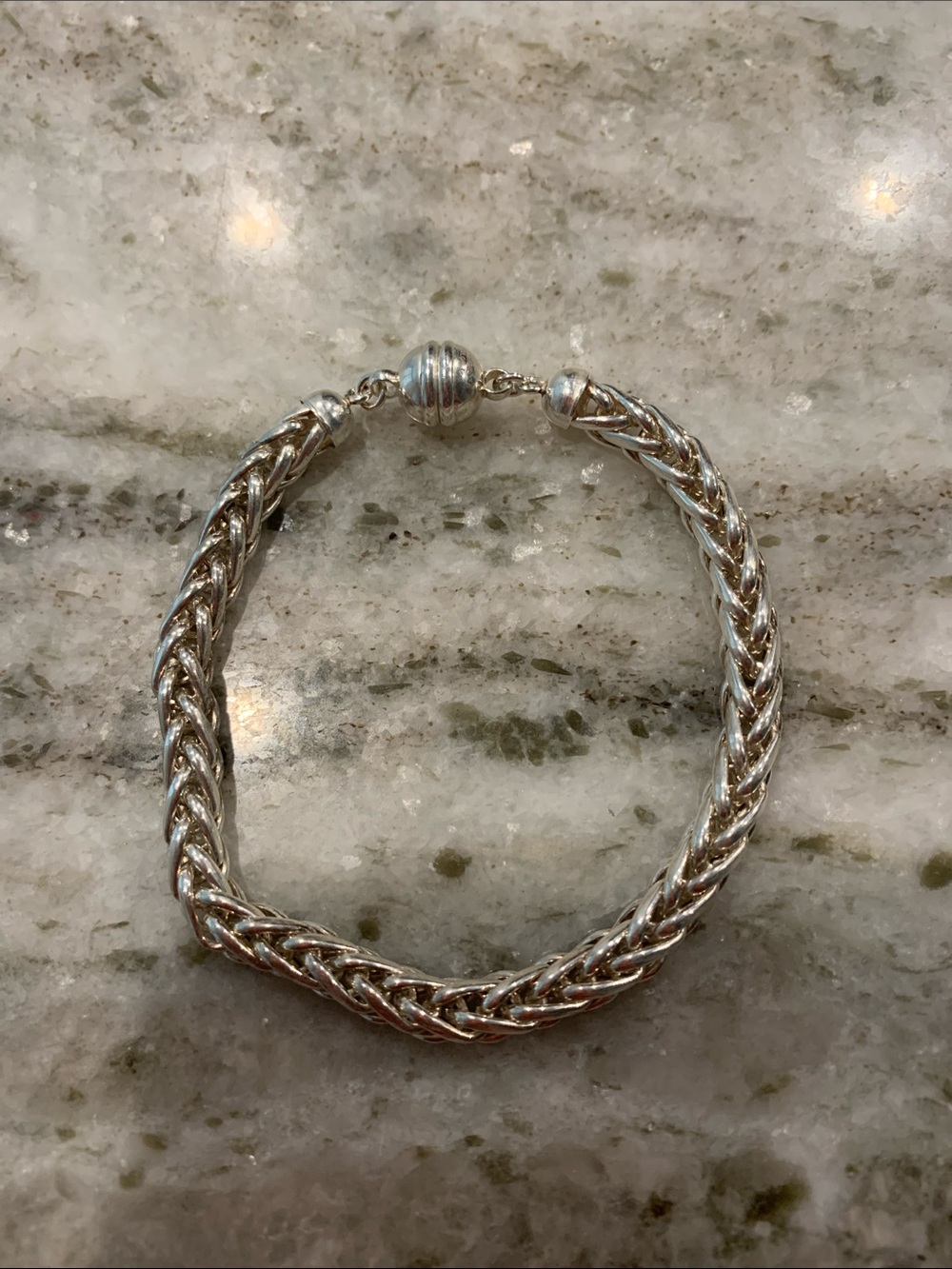 Sterling Woven Rope Bracelet - Silver